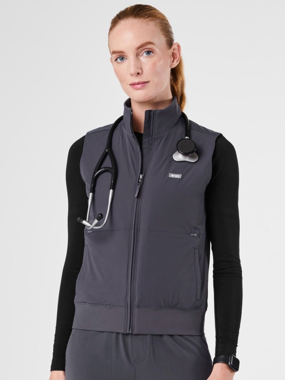 Figs Charcoal Women’s Float Bomber Vest
